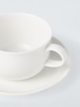 John Lewis + Queensberry Hunt Bone China Cup & Saucer, Set of 2, 280ml, White