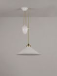 Original BTC Cobb Rise and Fall Bone China Shade Pendant Ceiling Light, Natural