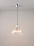 Original BTC Prismatic Glass Pendant Ceiling Light, Clear