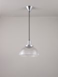 Original BTC Prismatic Glass Pendant Ceiling Light, Clear