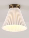 Original BTC Hector Pleat Bone China Shade Ceiling Light, Natural