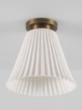 Original BTC Hector Pleat Bone China Shade Ceiling Light, Natural