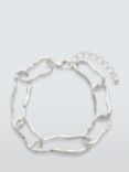 John Lewis Matte Molten Link Bracelet, Silver