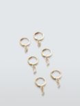 John Lewis Cubic Zirconia Drop Huggie Hoop Earrings, Pack of 3 Pairs, Gold