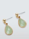 John Lewis Aventurine Drop Earrings, Gold