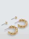 John Lewis Stud  and Twist Demi Hoop Earrings Set, Pack of 2 Pairs, Gold