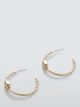 John Lewis Square Stone Half Hoop Earrings, Gold