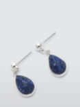 John Lewis Lapis Lazuli Drop Earrings, Silver