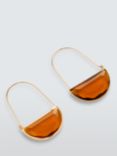 John Lewis Statement U-Wired Half Circle Stone Drop Earrings