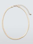 John Lewis Flat Snake Chain Necklace, Gold