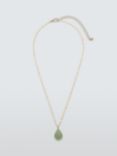 John Lewis Aventurine Pendant Necklace, Gold