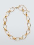 John Lewis Oval Link Chain Collar Necklace, Gold