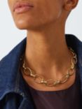 John Lewis Oval Link Chain Collar Necklace, Gold