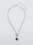 John Lewis Double Charm Chain Necklace, Silver