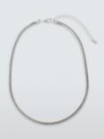 John Lewis Flat Snake Chain Necklace, Silver