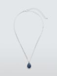 John Lewis Lapis Lazuli Teardrop Pendant Necklace, Silver