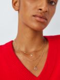 John Lewis Triple Layered Celestial Pendant Necklace, Gold