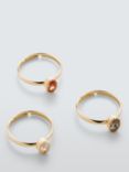 John Lewis Autumn Mix Stone Adjustable Ring, Pack of 3