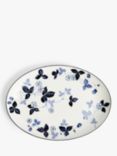 Wedgwood Wild Strawberry Bone China Oval Platter, 30cm, Inky Blue