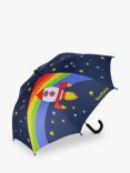 ToeZone Kids' Rocket Print Umbrella, Blue/Multi