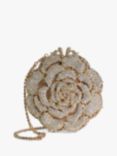 Dune BLING Floral Diamante Embellished Clutch Bag, Gold