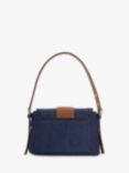 Dune Dara Denim Pocket Front Shoulder Bag, Denim Blue