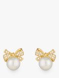 Jon Richard Cubic Zirconia And Pearl Bow Earrings