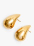 Jon Richard Done Teardrop Stud Earrings, Gold