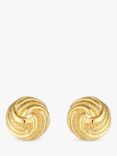 Jon Richard Vintage Inspired Knot Stud Clip-On Earrings, Gold