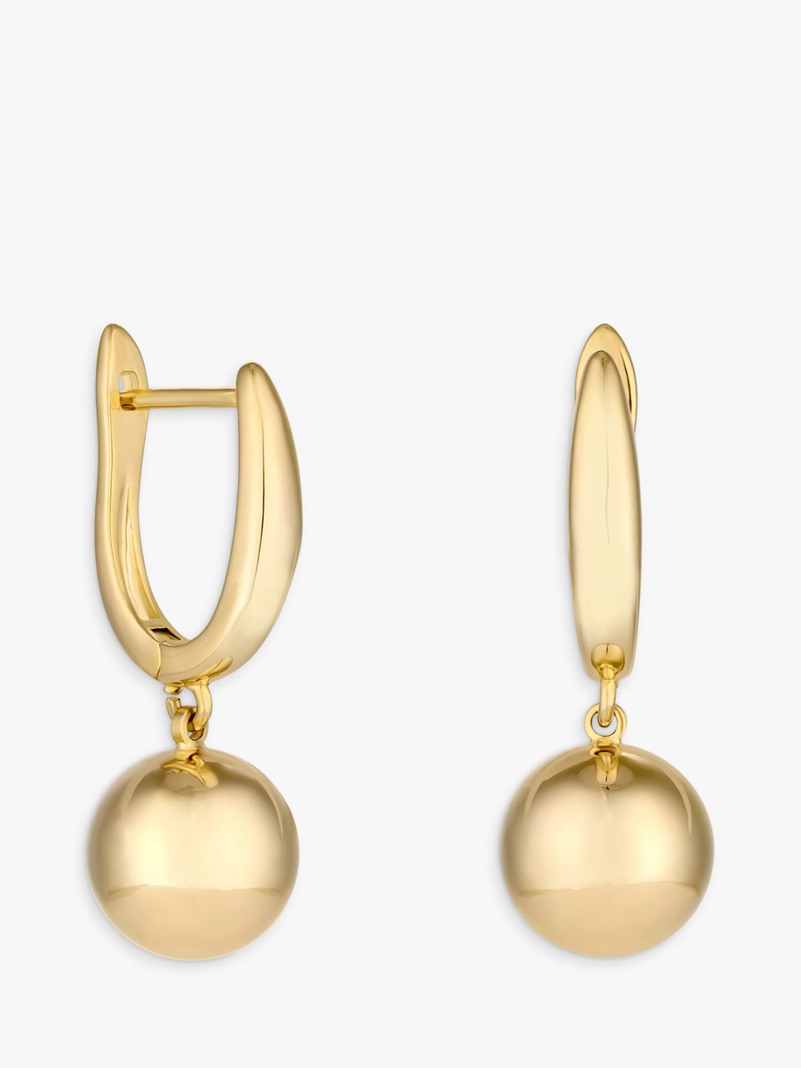 Jon Richard Polished Orb Drop Earrings, Gold