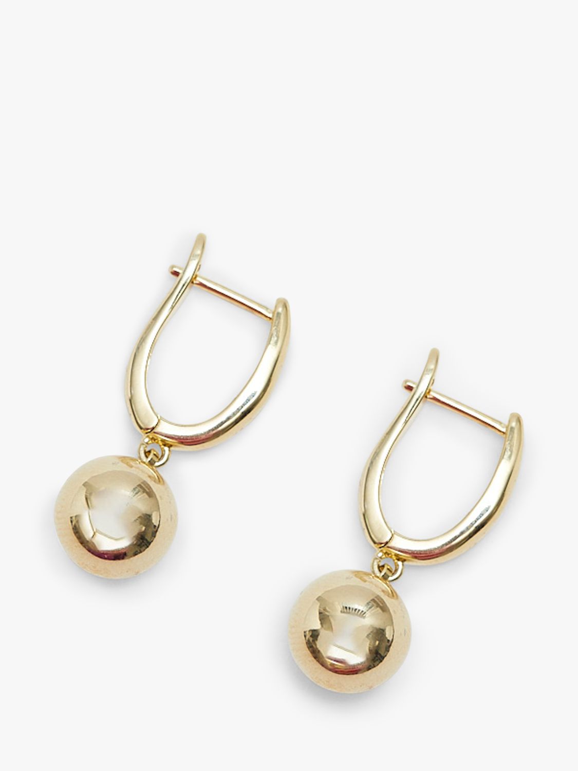 Jon Richard Polished Orb Drop Earrings, Gold