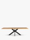John Lewis Ripley Fixed Dining Table, Straight Edge, Solid Oak Natural Oil
