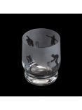 Dartington Crystal Aspect Cricket Hand Engraved Glass Tumbler, 350ml, Clear