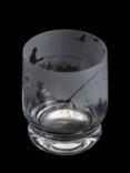 Dartington Crystal Aspect Fly Fishing Etched Glass Tumbler, 350ml, Clear