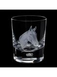 Dartington Crystal Horse Hand Engraved Glass Tumbler, 300ml, Clear