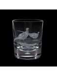 Dartington Crystal Pheasant Hand Engraved Glass Tumbler, 300ml, Clear