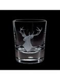 Dartington Crystal Stag Hand Engraved Glass Tumbler, 300ml, Clear