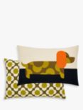 Orla Kiely Dachshund Cushion, Yellow