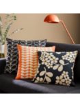 Orla Kiely Wisteria Stem Cushion, Navy