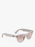 Ray-Ban Meta Skyler (Standard) Smart Glasses, Shiny Grey, Pink Lens