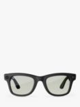 Ray-Ban Meta Wayfarer (Standard) Smart Glasses, Matte Black, Clear to G15 Green Transition Lens