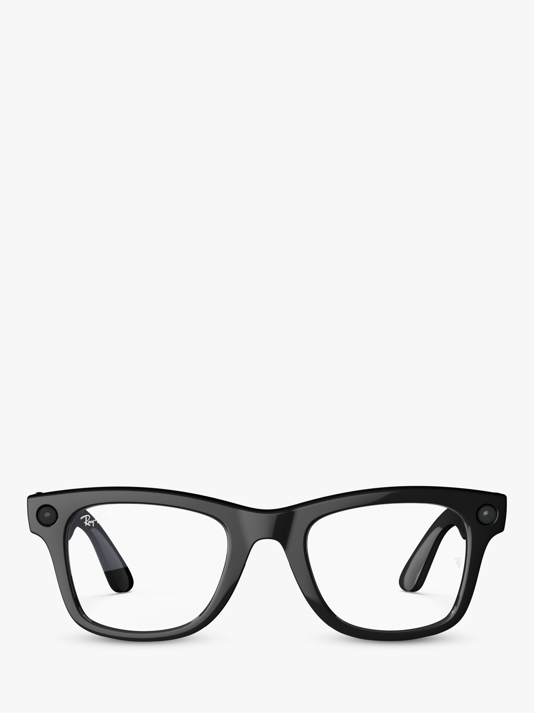 Ray-Ban Meta Wayfarer (Standard) Smart Glasses, Shiny Black, Clear Lens