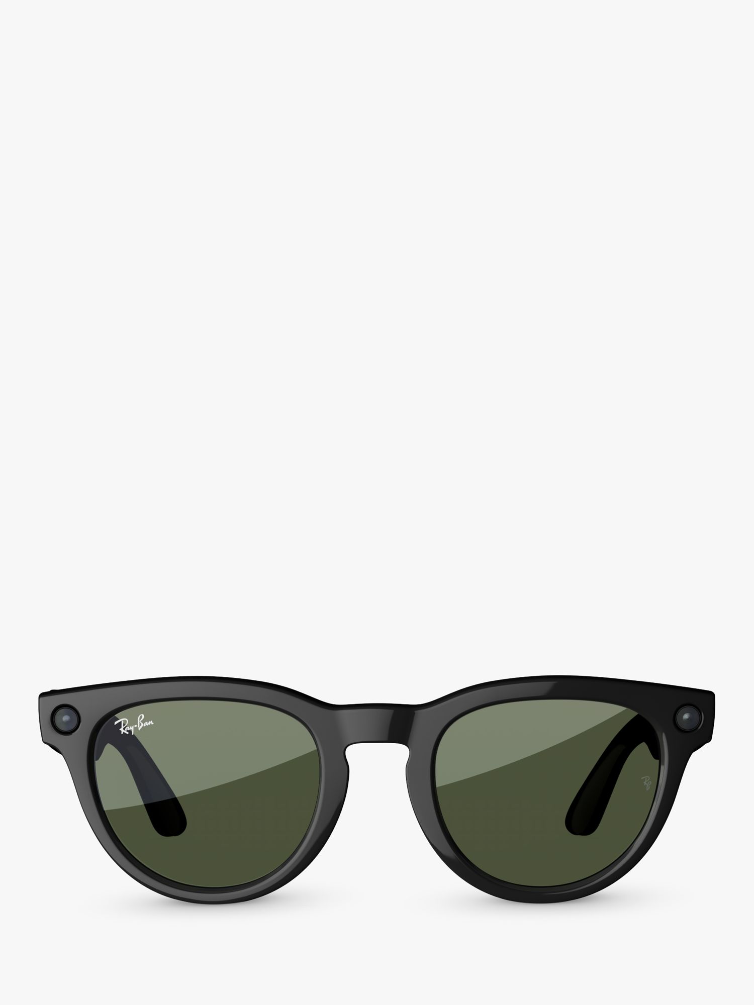 Ray-Ban Meta Headliner (Standard) Smart Glasses, Shiny Black, G15 Green Lens