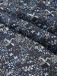 John Lewis Silk Woven Woodland Floral Pocket Square, Mid Blue