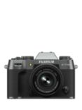 Fujifilm X-T50 Compact System Camera with XC 15-45mm Lens, 6K/4K Ultra HD, 40.2MP, Bluetooth, OLED EVF, 3” LCD Tilting Touch Screen, Charcoal Silver