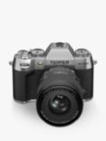 Fujifilm X-T50 Compact System Camera with XF 16-50mm Lens, 6K/4K Ultra HD, 40.2MP, Bluetooth, OLED EVF, 3” LCD Tilting Touch Screen, Silver