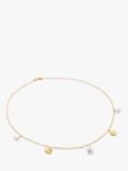 Monica Vinader Capri Pearl Drop Station Necklace, Gold