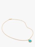 Monica Vinader Turquoise Pendant Necklace, Gold