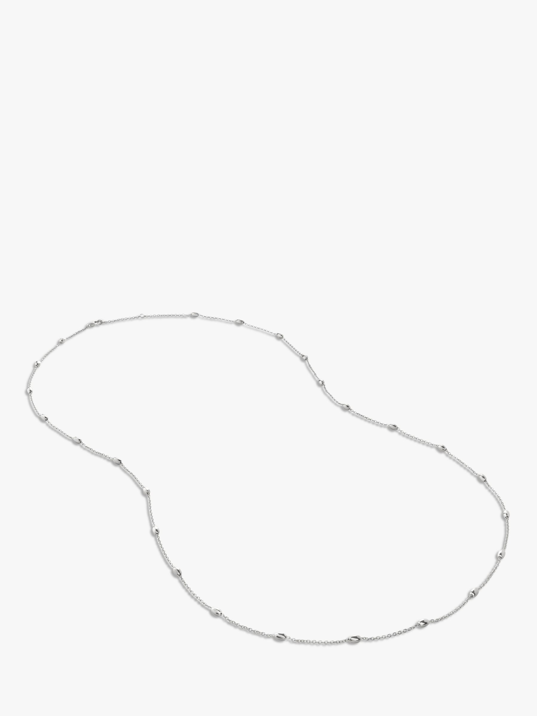 Monica Vinader Orbit Fine Chain Necklace, Silver