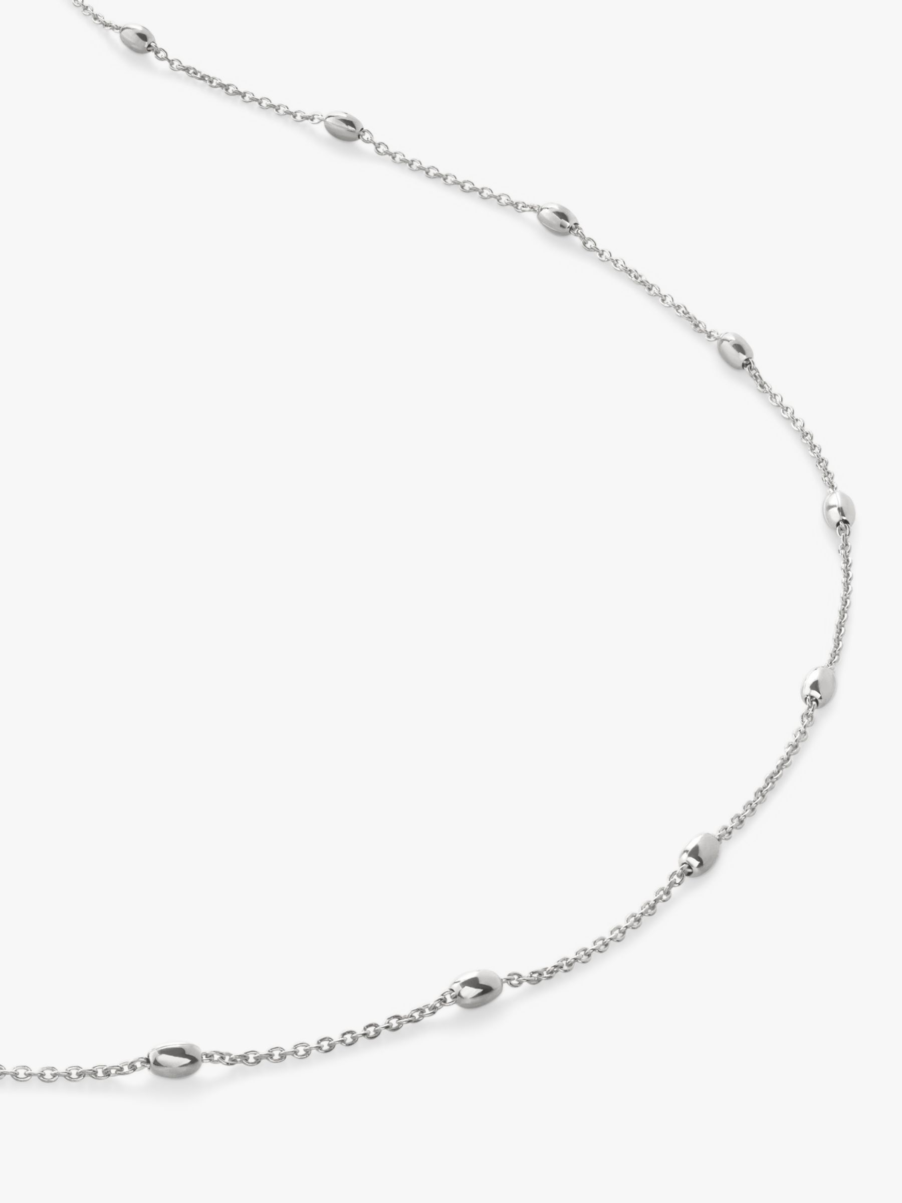 Monica Vinader Orbit Fine Chain Necklace, Silver